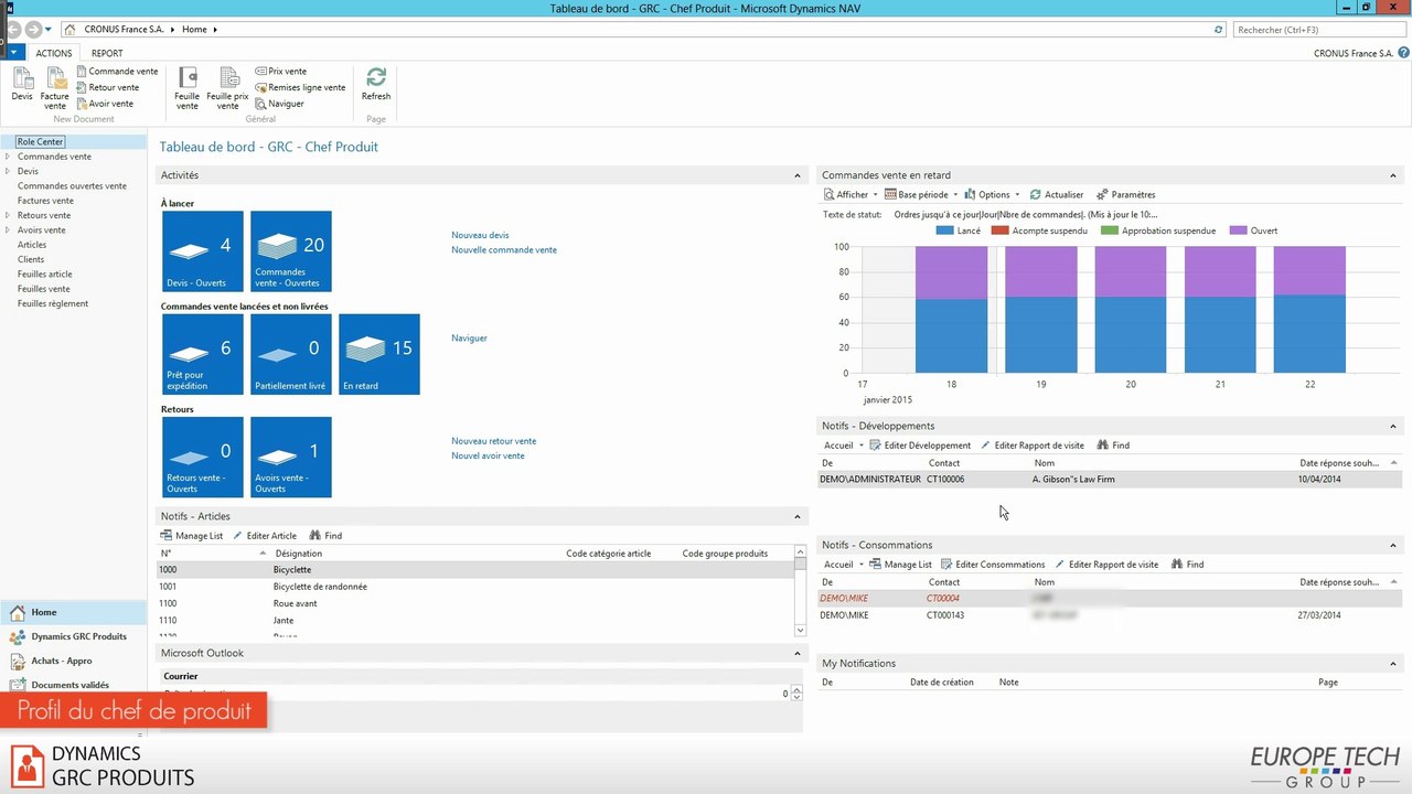 Dynamics GRC Produits - Gestion de la relation clients