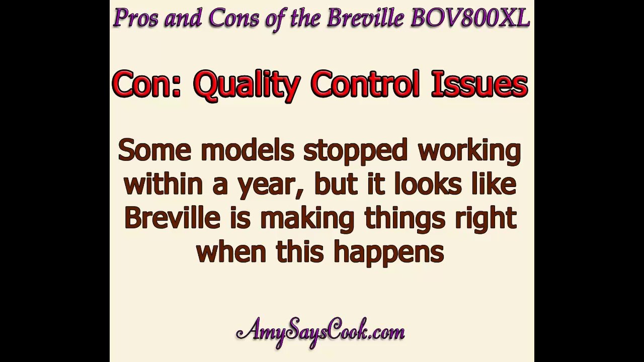 Pros and Cons of the Breville BOV800XL Toaster Oven