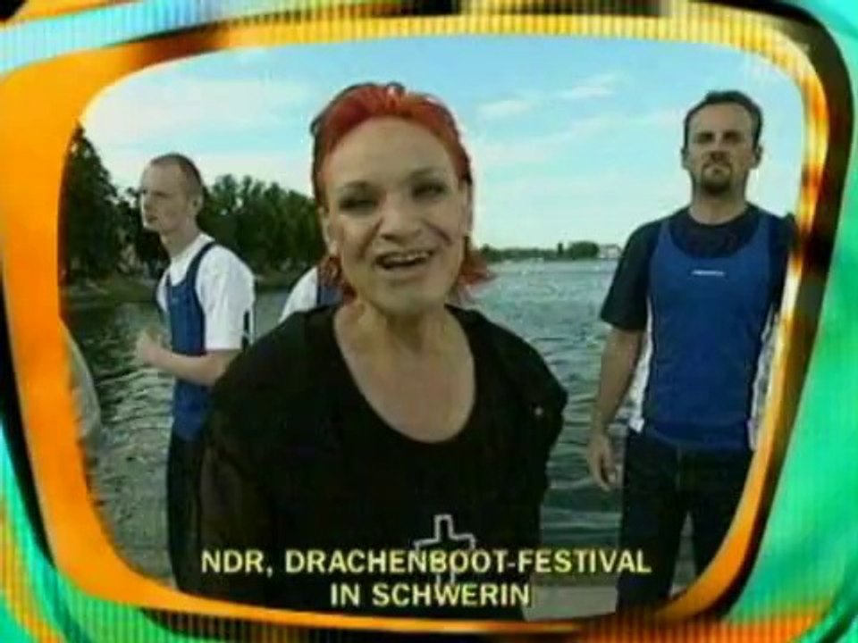 Ndr: drachenboot-festival in schwerin 2003 - endgeile performance von lou und ihren tänzern