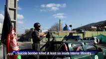 Afghan police secure area after Taliban suicide attack