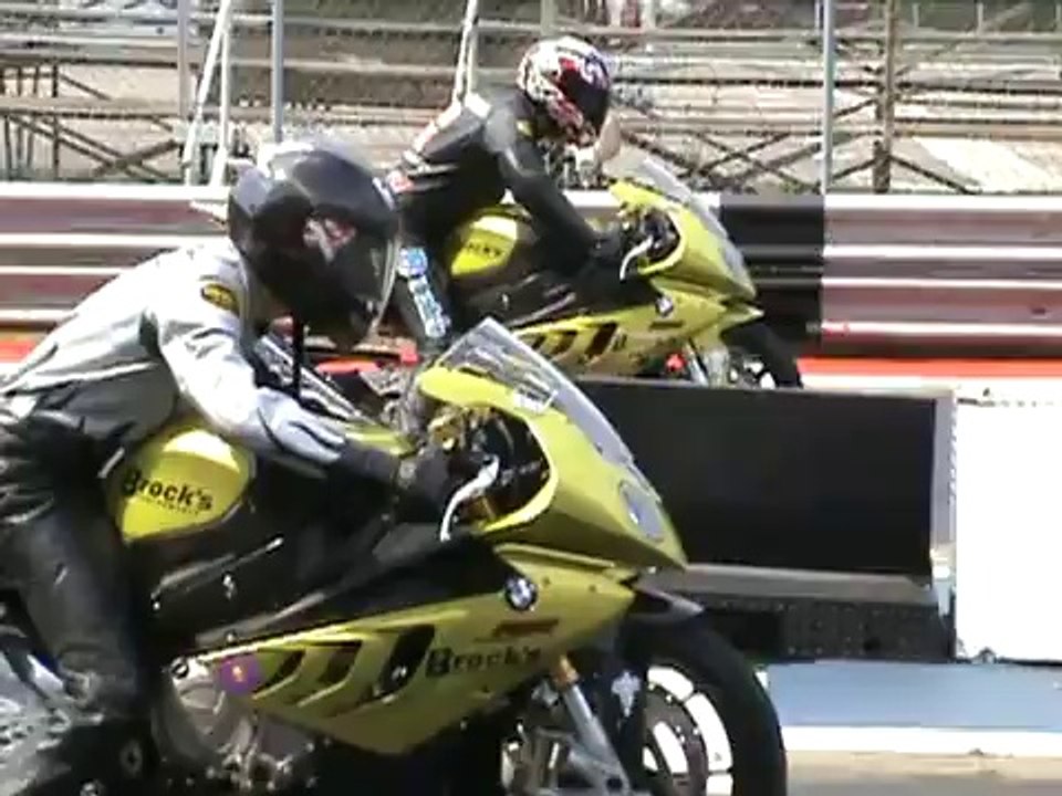 Sonny vs Teasley BMW S1000RR motorcycle drag race