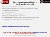 Earthmoving Equipment Market in North America to Grow at a CAGR of 8.89 percent by 2018