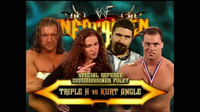 Trish Stratus and Kurt Angle Backstage Unforgiven 2000