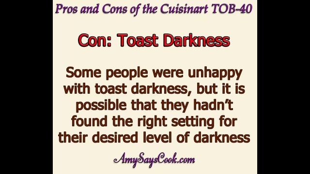 Pros and Cons of Cuisinart TOB-40