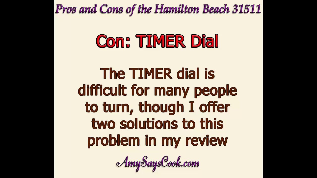 Pros and Cons of the Hamilton Beach 31511 Toaster Oven