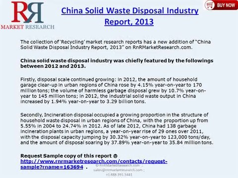 China Solid Waste Disposal Industry 2013