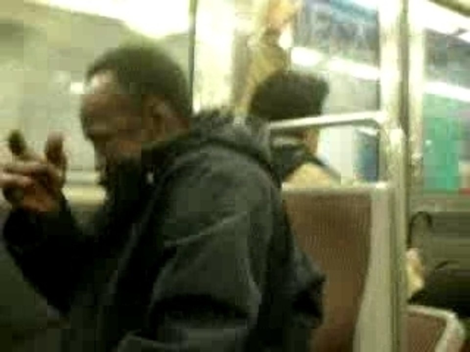 dans le métro pour le nouvel an