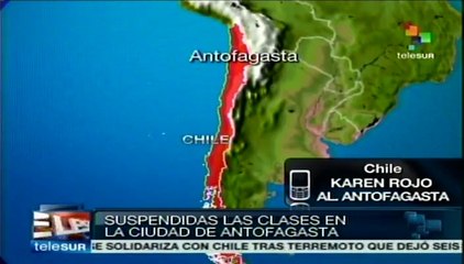 Gobierno chileno decide suspender clases en Antofagasta