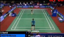 Yonex Sunrise India Open 2014: Li Xuerui VS Nichaon Jindapon Set3