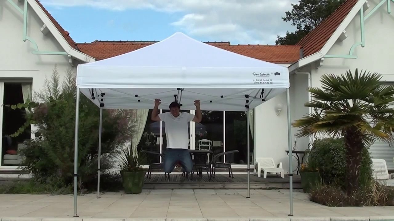 Ouverture Barnum PRO Tom Sanati 3x3m Aluminium en moins d'une minute