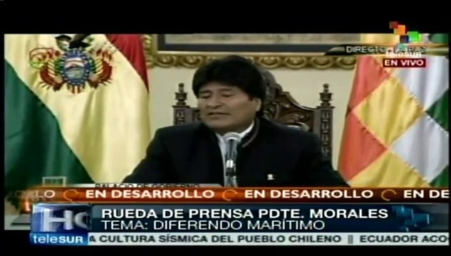 Evo Morales detalla pormenores del diferendo marítimo con Perú y Chile