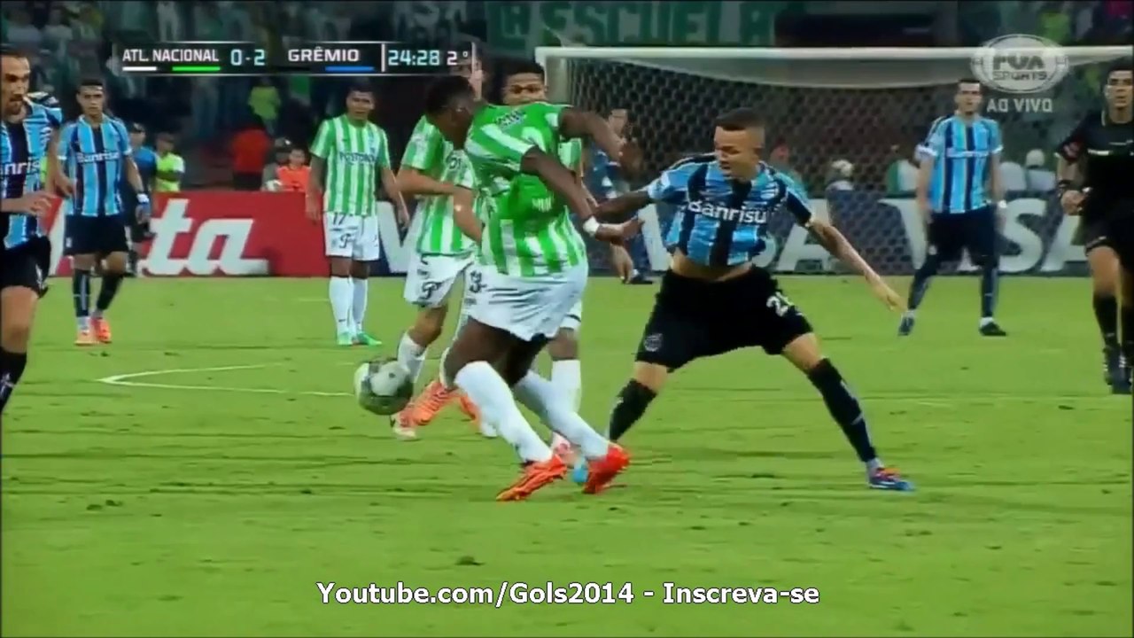 Corporación Deportiva Club Atlético Nacional 2 - 0 Grêmio Foot-Ball Porto Alegrense - Goals and Highlights - 3/04/14 - 02h00