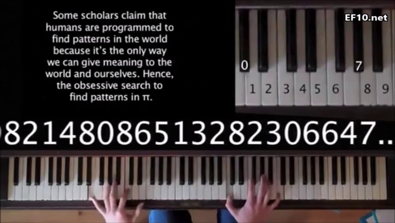 Pi sayısını piyanoda çalarsak bakın nasıl bir melodi çıkıyor orta