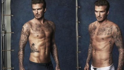 David Beckham Shows Off Bod Unveiling New H&M Swimwear Collection