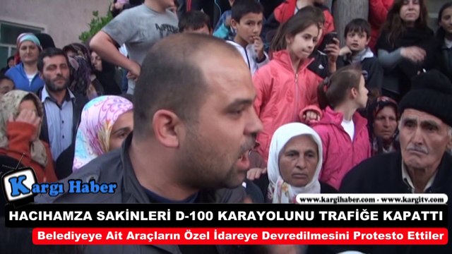 HACIHAMZA SAKİNLERİ D-100 KARAYOLUNU TRAFİĞE KAPATTI