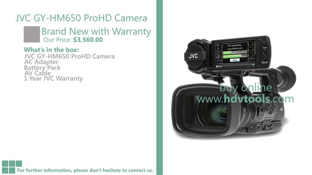 JVC GY-HM650 Price $3560 Brand New with Warranty