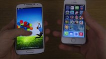 Samsung Galaxy S4 Android 4.4 KitKat vs. iPhone 5S iOS 7.1 Final - Which Is Faster