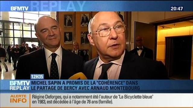 BFMTV Replay: Passation de dossiers à Bercy entre Arnaud Montebourg, Benoît Hamon et Sylvia Pinel - 03/04