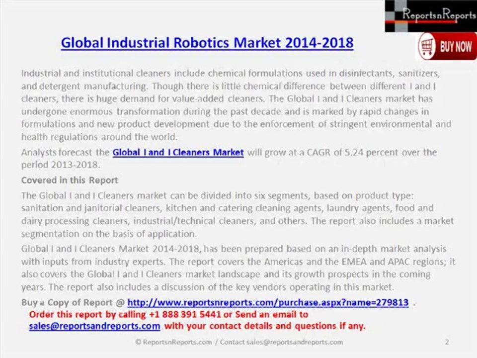 Global Industrial and Institutional (I & I) Cleaners Market Growth Prospects and Analysis
