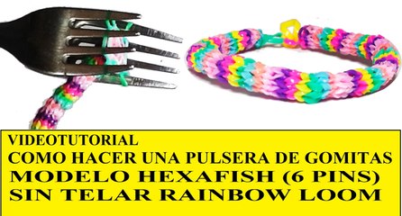 COMO HACER PULSERA (6 PINS) ¡CON DOS SIN TELAR TUTORIAL ESPAÑOL - Vídeo Dailymotion