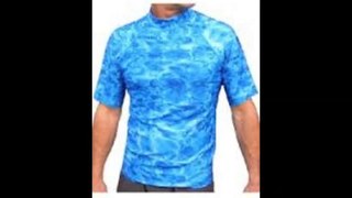 Cheap Aqua Design Mens Loose Fit UPF 50+ Surf Swim Rashie Shirt