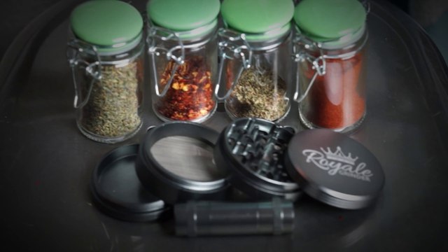 Get out of your boredom with Royale Grinders - Metal Herb Grinder with pollen catcher and Pollen Press