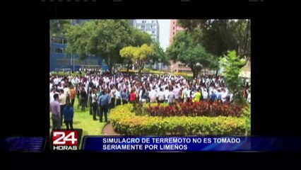 Falta de seriedad en simulacro de sismo de centro financiero en San Isidro