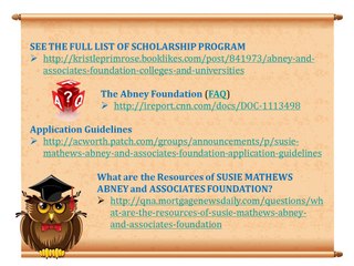 Abney and Associates Foundation: Colleges and Universities
