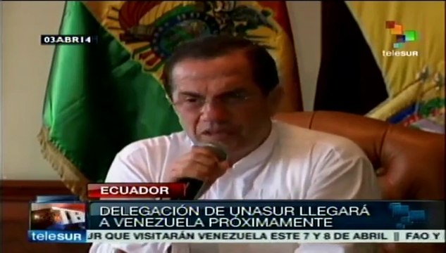 Misión de Unasur espera que avance diálogo de paz en Venezuela