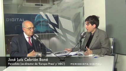 José Luis Cebrián Boné, exdirector de Europa Press y ABC. 3-4-2014