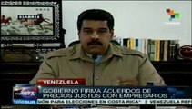Venezuela firma acuerdos para garantizar precios justos