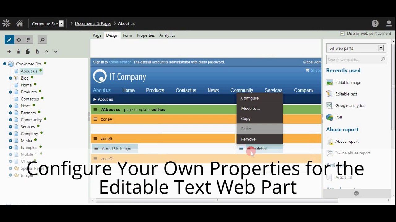 Steps For Creating New Page Template in Kentico 8