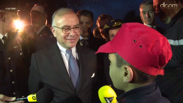 Déplacement de Bernard Cazeneuve en Seine-et-Marne, à la rencontre des fonctionnaires du ministère de l'intérieur