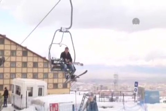 Palandöken'de Nisan ayında kayak keyfi