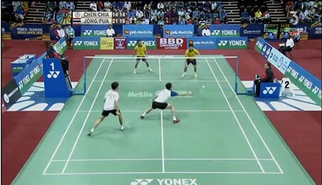 Yonex Sunrise India Open 2014: Maneepong/Niphitpon VS Chen/LU Set2