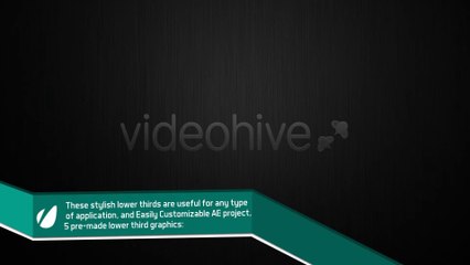 Stylish Lower Thirds - After Effects Template