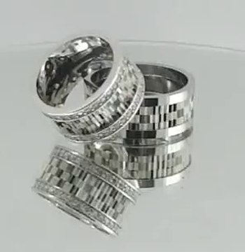 Dama Desenli Gümüş Alyans Yüzük - Alyanschi