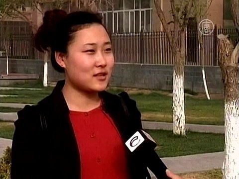 На северо-западе Китая разыгралась песчаная буря