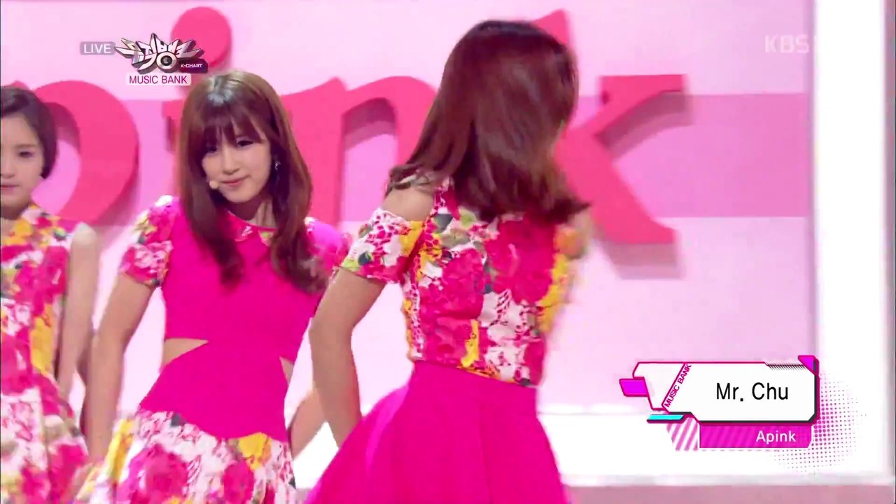 140404 Apink - Sunday Monday + Mr.Chu @ Music Bank Comeback Stage