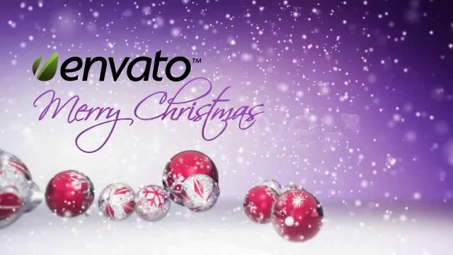 Happy Holidays - Rolling Christmas Ornaments - After Effects Template