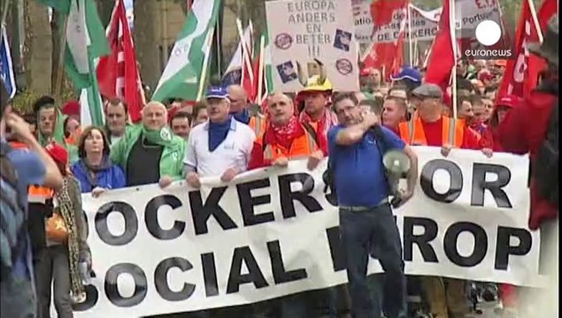 Affrontements lors de la manifestation contre l'austérité à Bruxelles