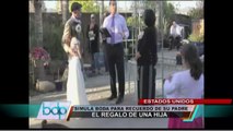 Emotivo video: niña simula matrimonio para cumplirle sueño a su padre desahuciado