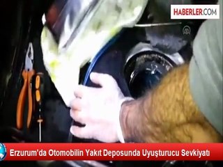 Erzurum'da Otomobilin Yakıt Deposunda Uyuşturucu Sevkiyatı