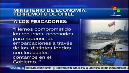 Chile: gob. ayudará a reparar embarcaciones afectadas por tsunami