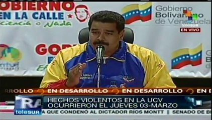 Maduro condena brutal agresión de fascistas a universitarios