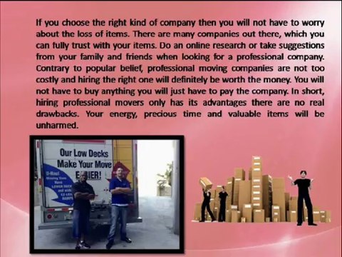 Benefits of Hiring Professional Movers