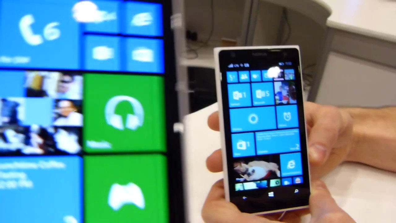Video of three column support on older devices running Windows Phone 8.1.
