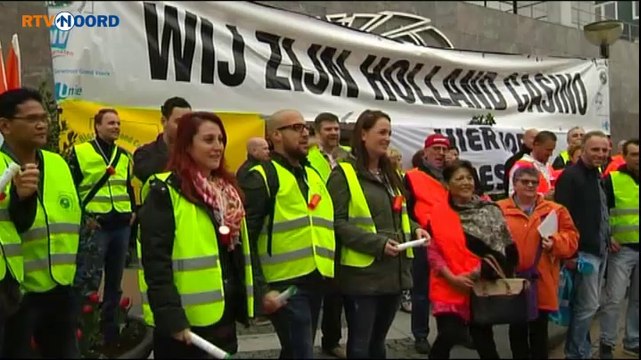 Meer dan 150 werknemers van het Holland Casino staken - RTV Noord