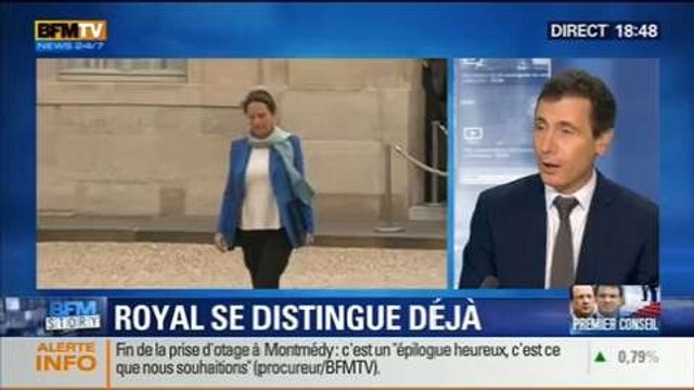 BFM Story: Gouvernement Valls: Ségolène Royal s'est-elle démarquée en reprenant le dossier écotaxe ? - 04/04
