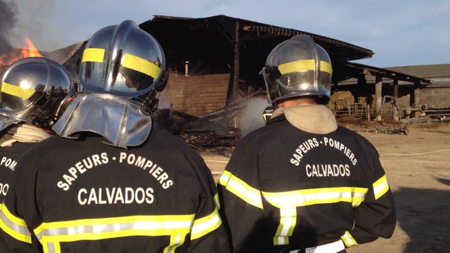Incendie dans un bâtiment agricole